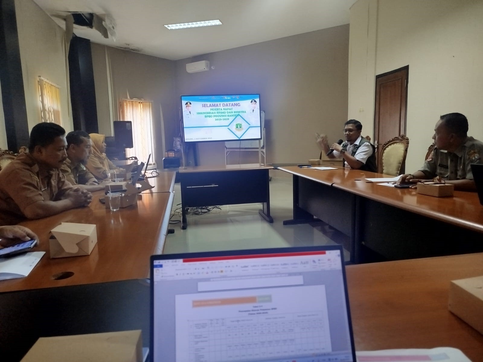 RAPAT KERJA SINKRONISAS DOKUMEN RENSTRA BPBD SE-PROVINSI BANTEN TAHUN 2025-2029